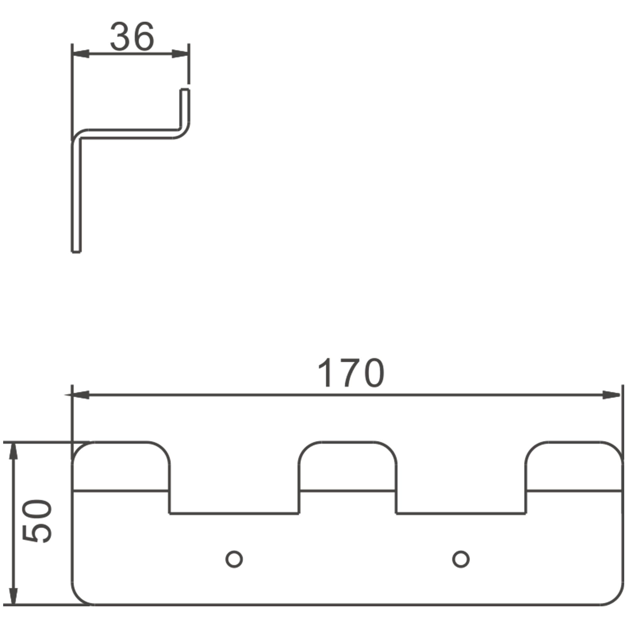 Планка с 3-мя крючками BELZ цвет: белый (B9003-8) Планка с 3-мя крючками BELZ цвет: белый (B9003-8) - фото 2