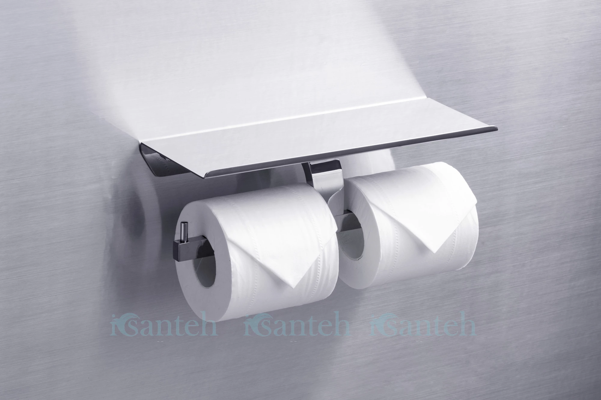 Держатель туалетной бумаги двойной с полкой RUSH Edge (ED77142B) - фото 3