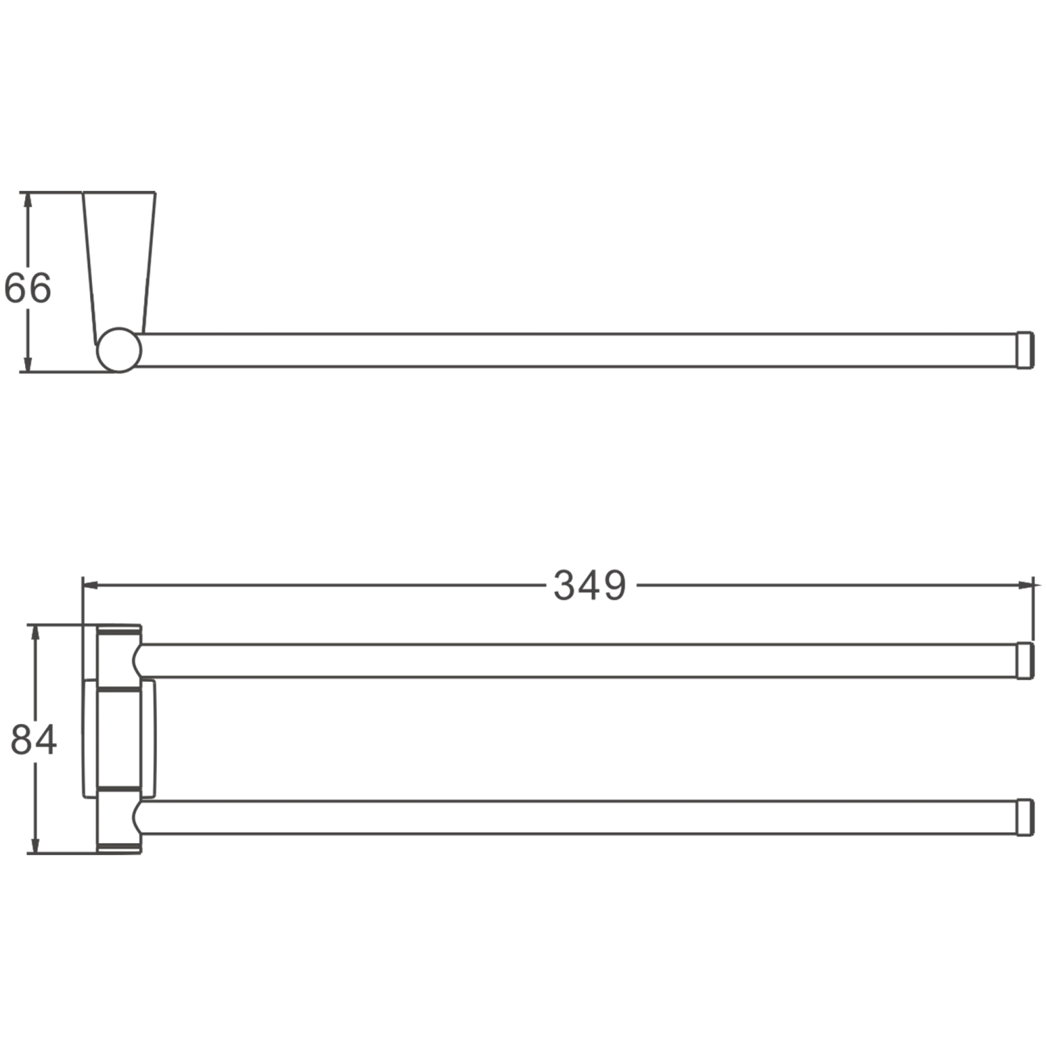 Держатель для полотенец BELZ брашированное золото (B91312) - фото 2