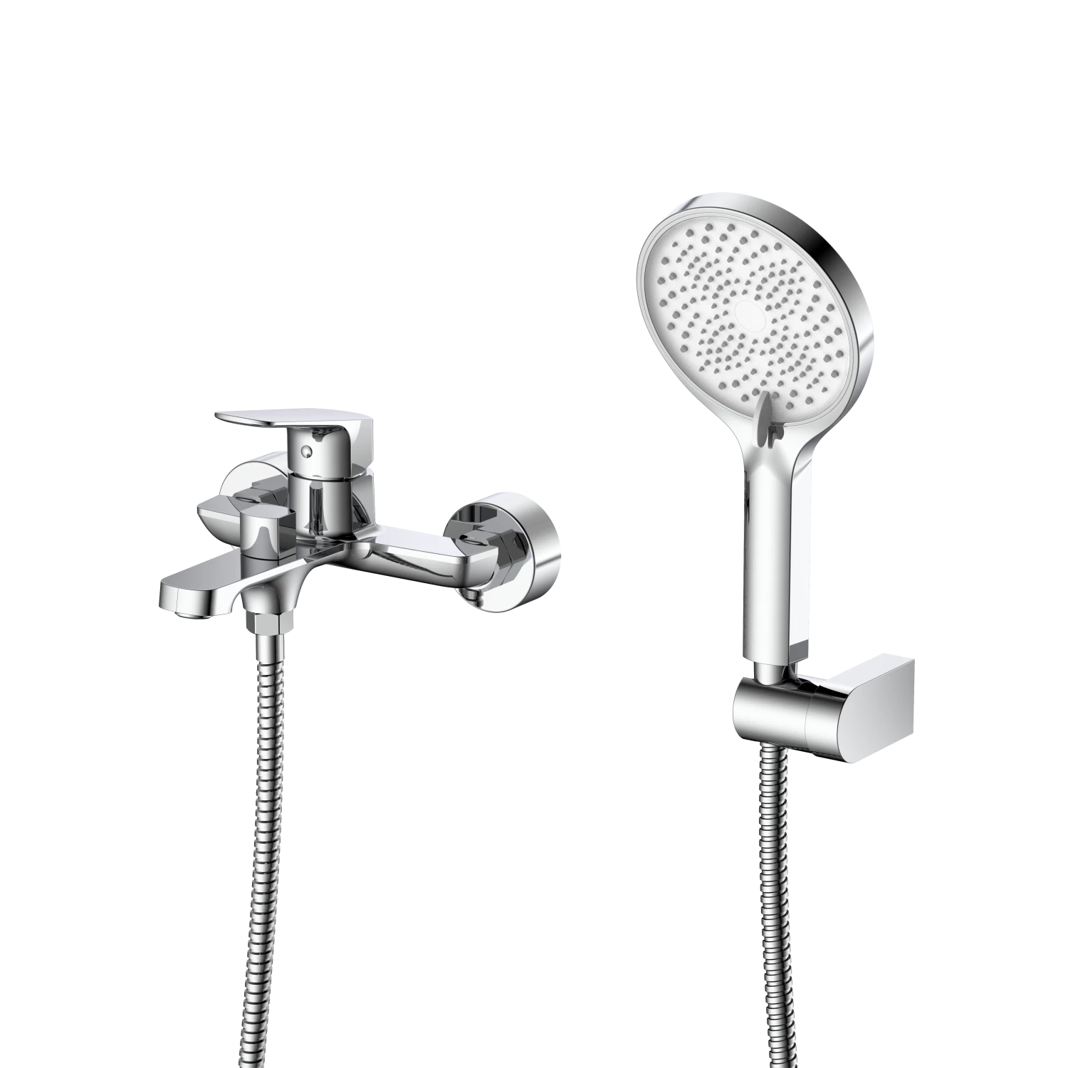 Смеситель для ванны с душем DQ Frankfurt короткий излив хром (DA1733201)