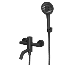 Смеситель для ванны с коротким изливом RUSH Мелос (Melos) (SUS1101-44Black)