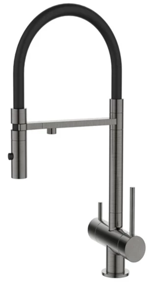 Смеситель для кухонной мойки DQ с фильтром графит (DA1462506Grey) - фото 1