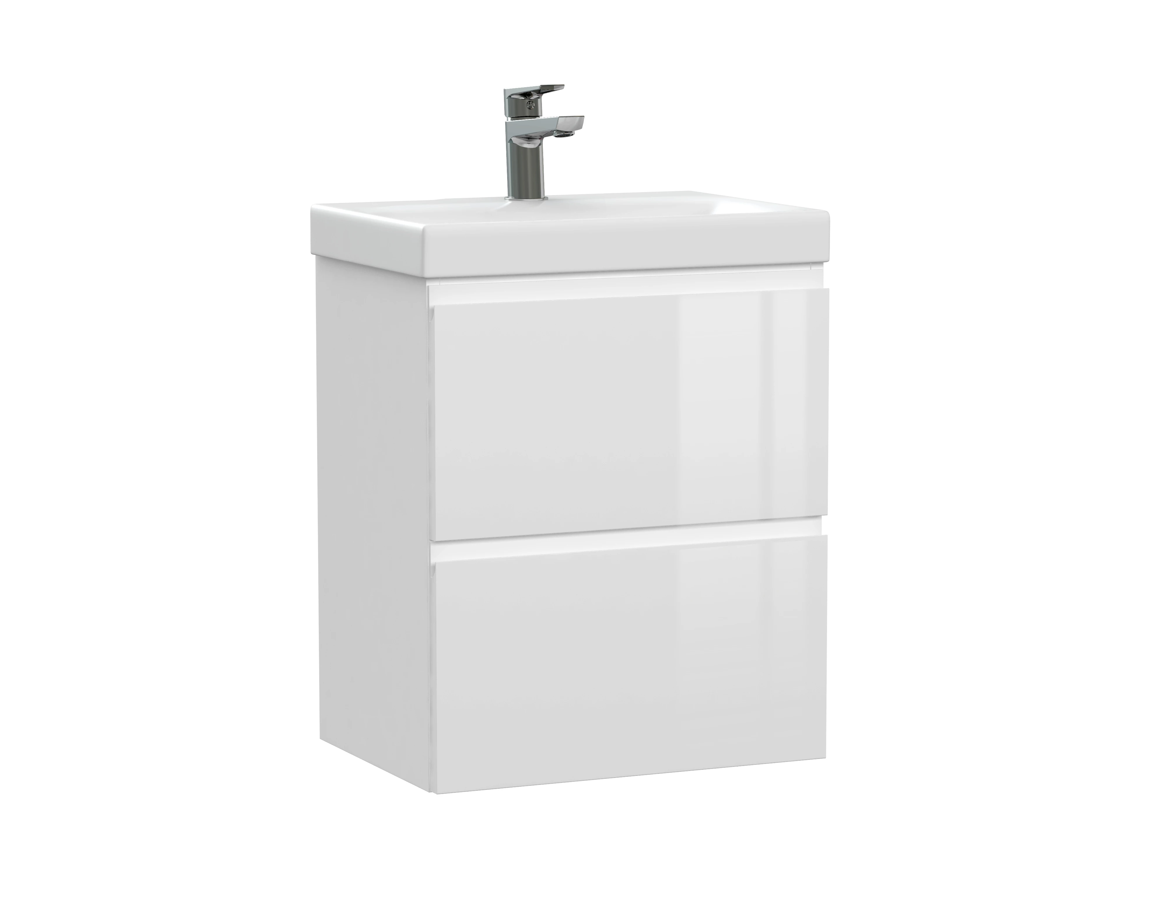 Тумба под раковину подвесная Cersanit MODUO 50 для MODUO SLIM 50 узкая белый (64124) - фото 1