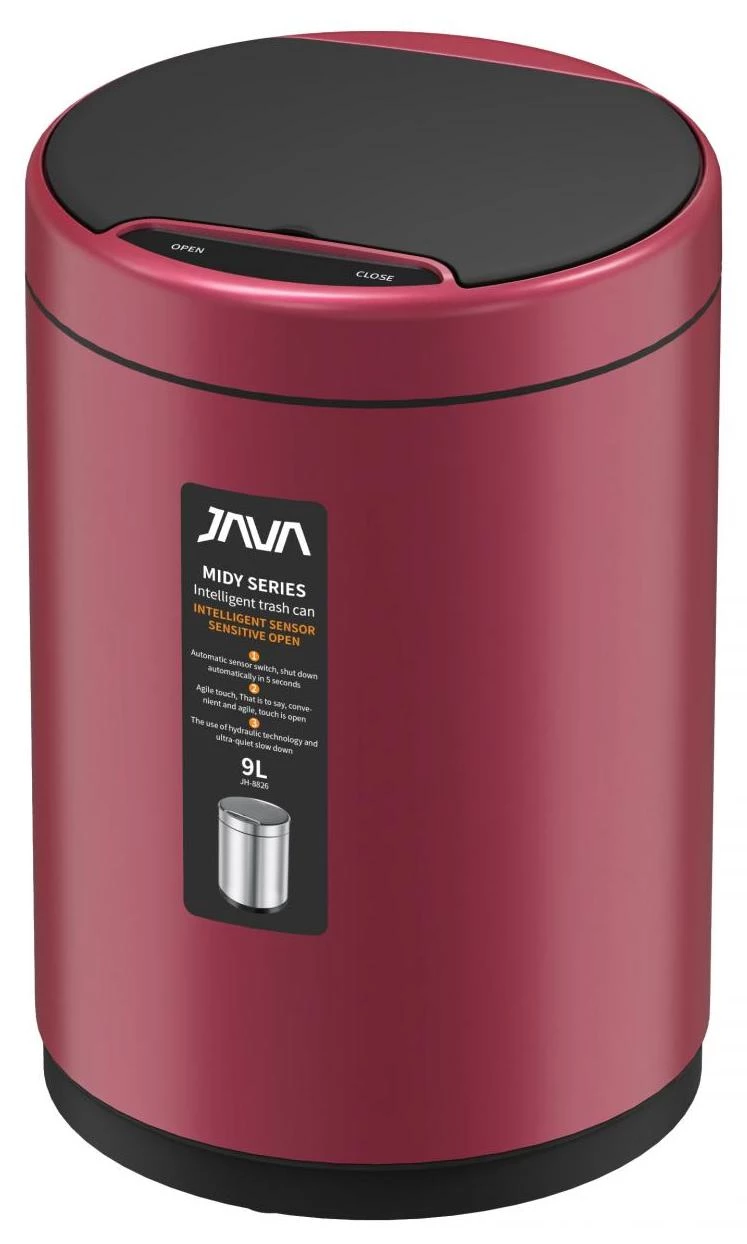 Сенсорное ведро 9 л JAVA (S-882-9R) Сенсорное ведро 9 л JAVA (S-882-9R) - фото 1