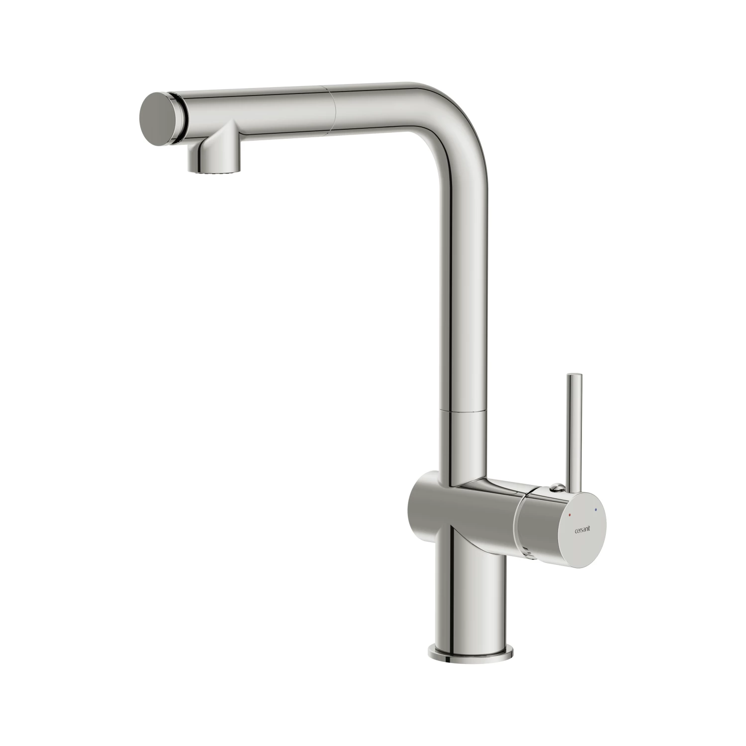 Смеситель для кухни Cersanit FLAVIS однорычажный с выдвижным изливом два режима хром (64843)