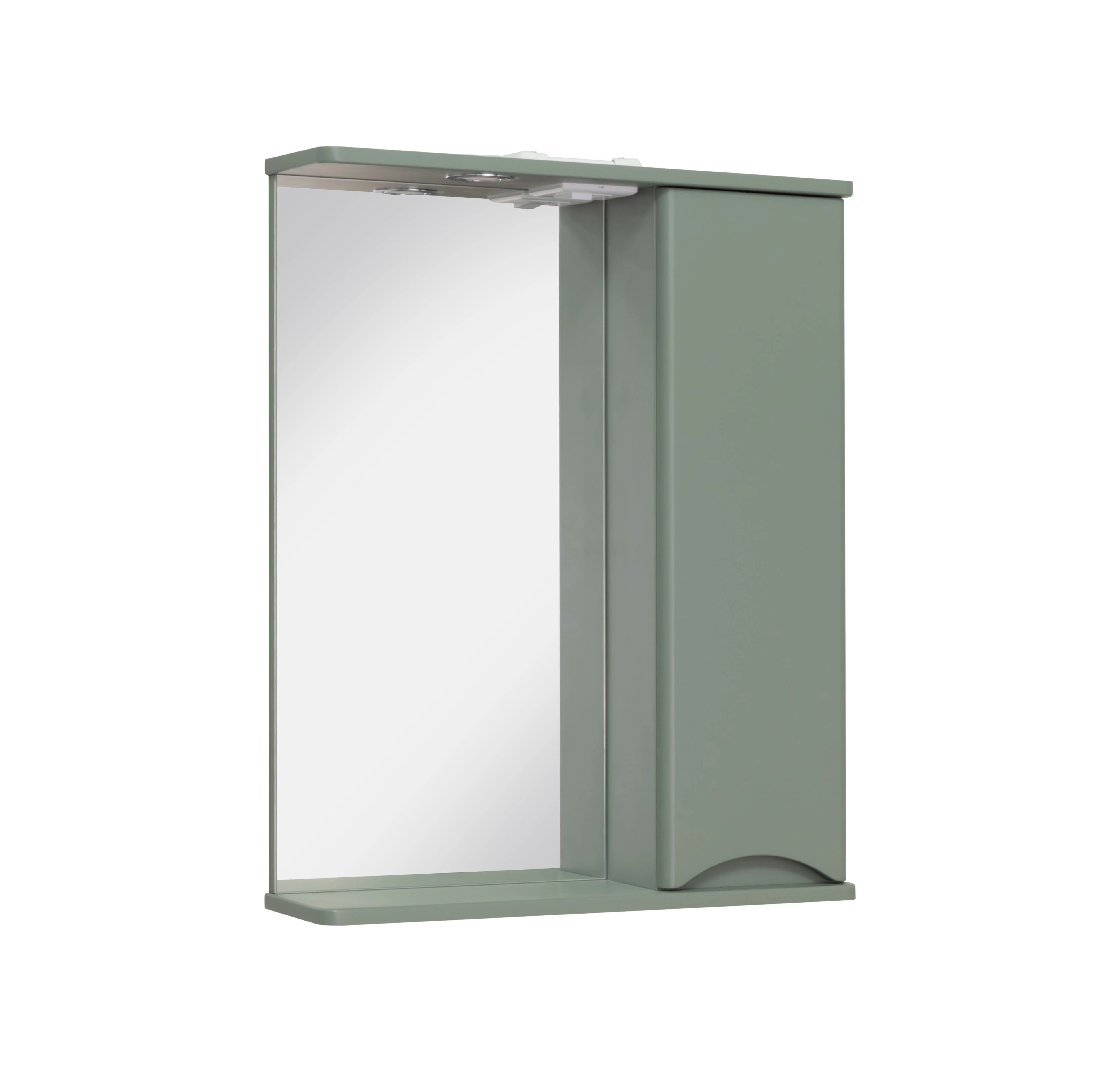 Зеркальный шкаф Runo правый цемент Афина 60 (00-00001207) - фото 1