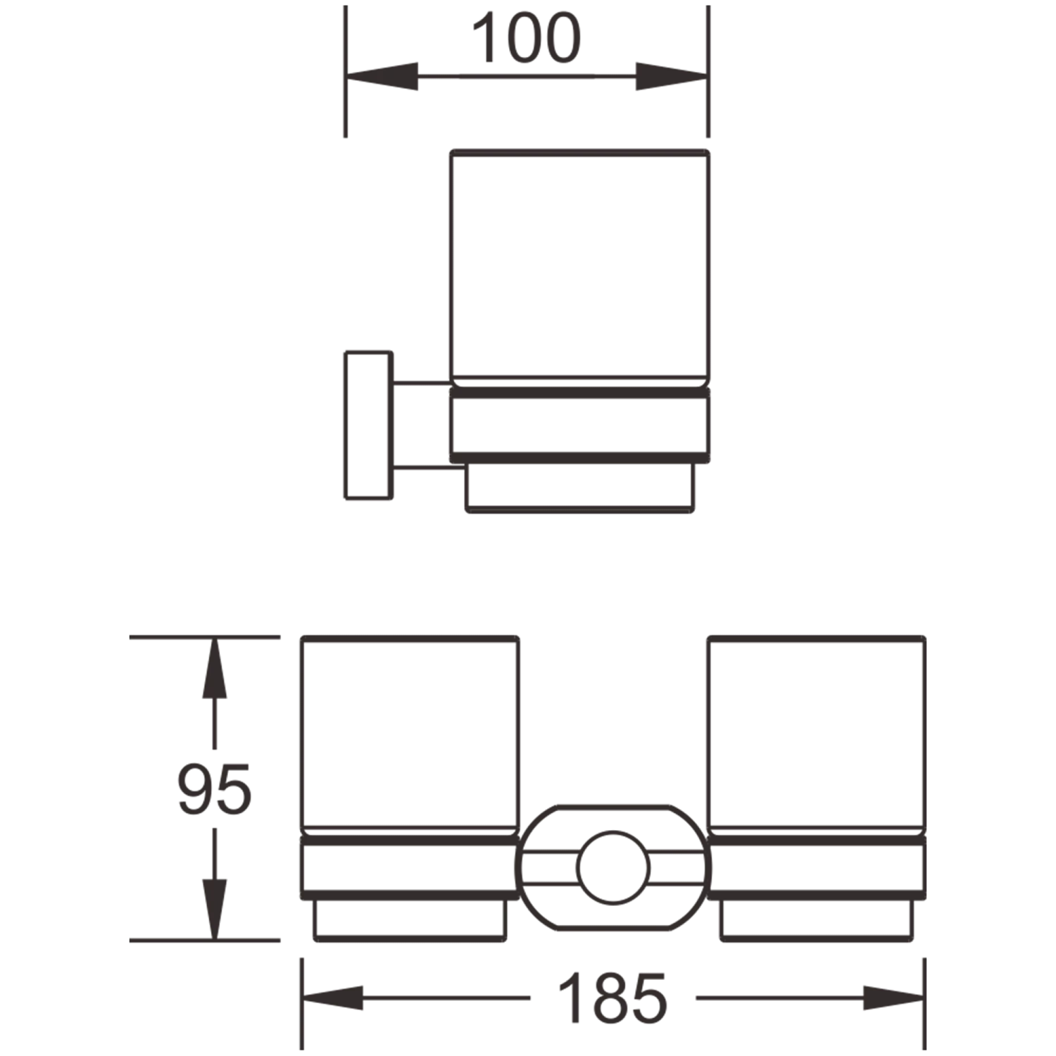 Держатель стакана двойной BELZ (B90108) - фото 2