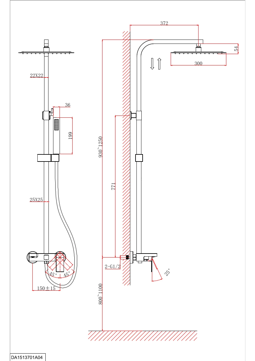 Душевая система D&K Bayern.Liszt (DA1513701A04) - фото 2