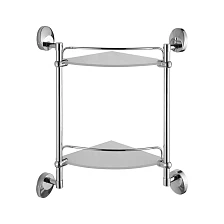 Полка стеклянная угловая Haiba хром (HB1607-2)