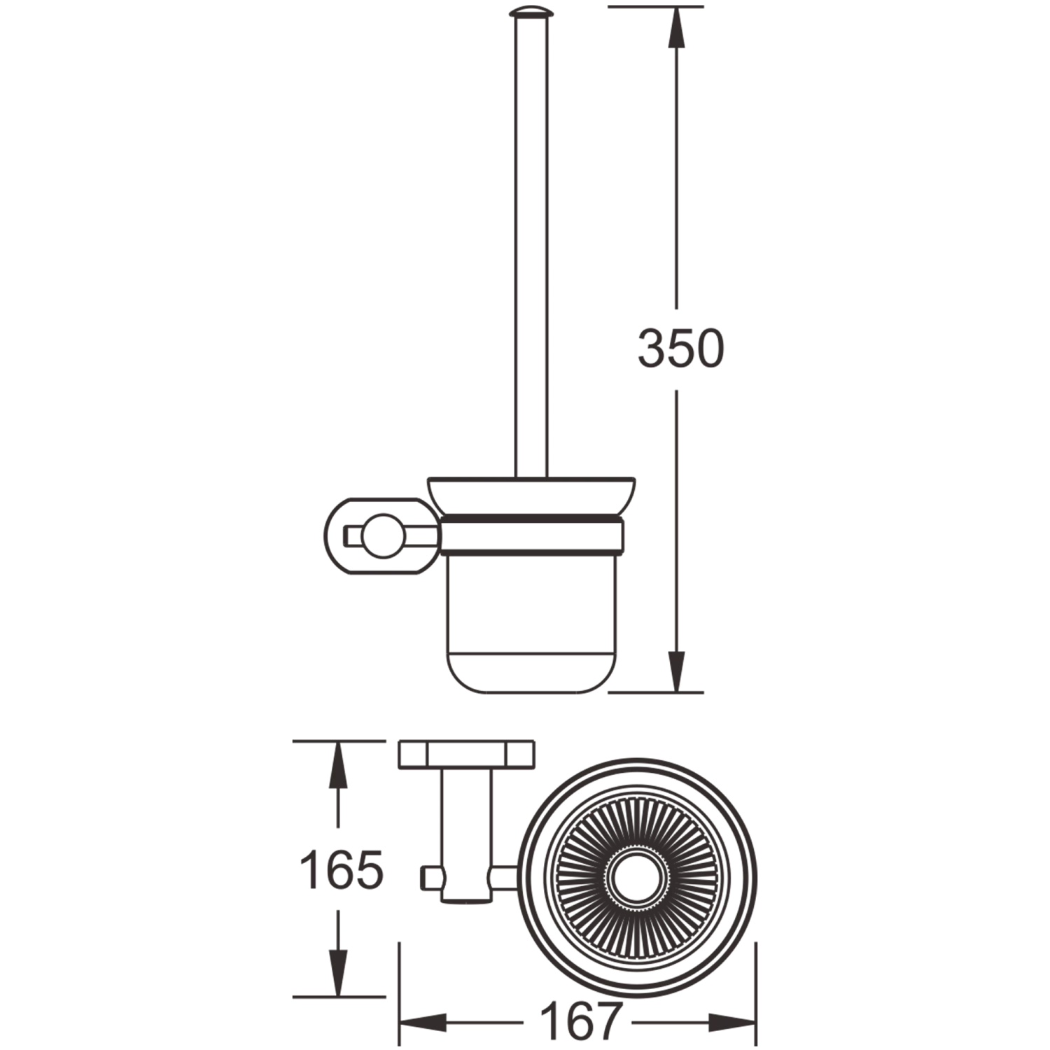 Ёршик туалетный настенный BELZ (B90110) - фото 2
