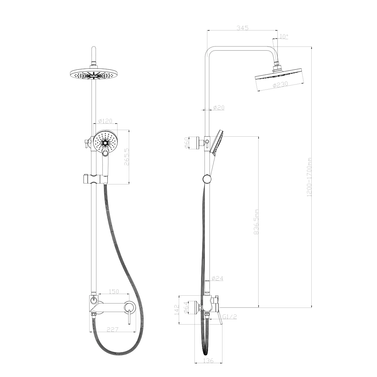 Смеситель Lemark Minima (LM3860C) для душа Смеситель Lemark Minima (LM3860C) для душа - фото 2