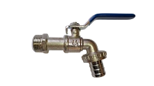 Кран шаровой со штуцером 1/2" VN-CN12 водоразборный никилированный ручка