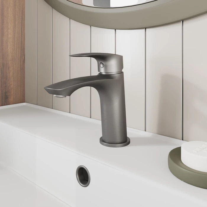 Смеситель для умывальника, графит, Rora, Milardo, RORGM00M01 - фото 2