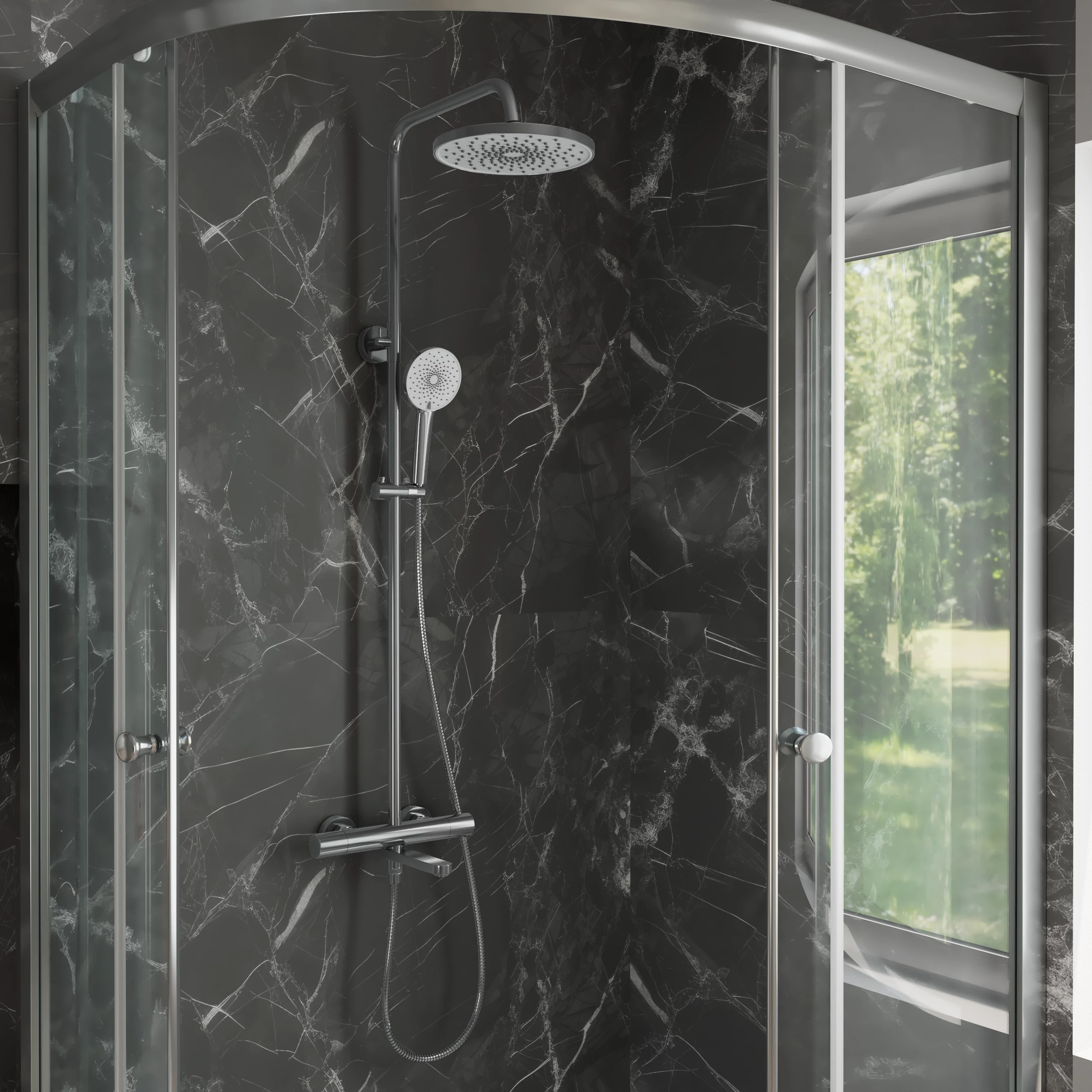 Тропическая душевая система RUSH термостатическая с изливом хром (ST4235-70) - фото 2