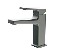 Смеситель для раковины HAIBA латунь, оружейная сталь (HB10831-3)