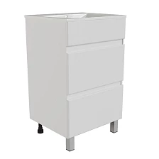 Тумба для ванной MIXLINE "БРИКС-50" 2 ящика под раковину "Breeze 50" мебельный (Sanita Luxe) (ПВХ) (555633)