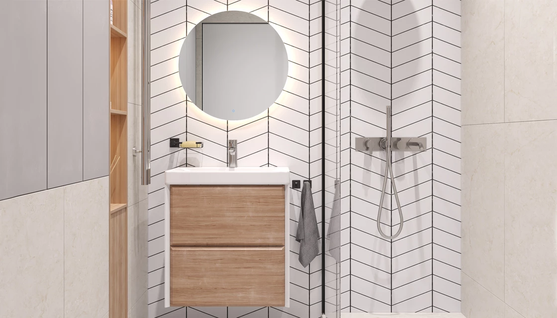 Тумба подвесная Velvex Gesso 60.2Y, белый/дуб сонома (tp.GES.9696.60.2Y белый матовый/дуб сонома) Тумба подвесная Velvex Gesso 60.2Y, белый/дуб сонома (tp.GES.9696.60.2Y белый матовый/дуб сонома) - фото 5