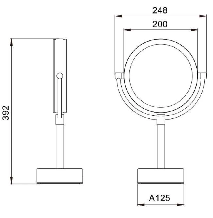 Зеркало настольное JAVA двухстороннее (S-M221W) - фото 3