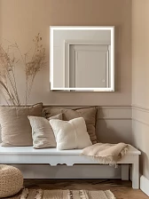 Зеркало DQ Франкфурт (Frankfurt) Лайт 80х80 с подсветкой (DQMFRA8080LT)