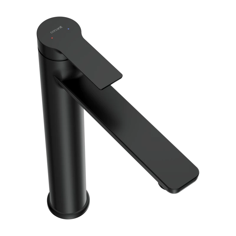 Смеситель для раковины CERSANIT VIBE высокий однорычажный черный (68928) - фото 3