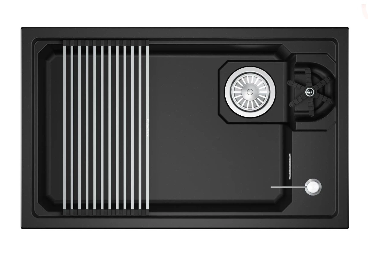 Кухонная мойка GRANULA KITCHEN SPACE RINZER кварц (7309RU, ШВАРЦ) - фото 1