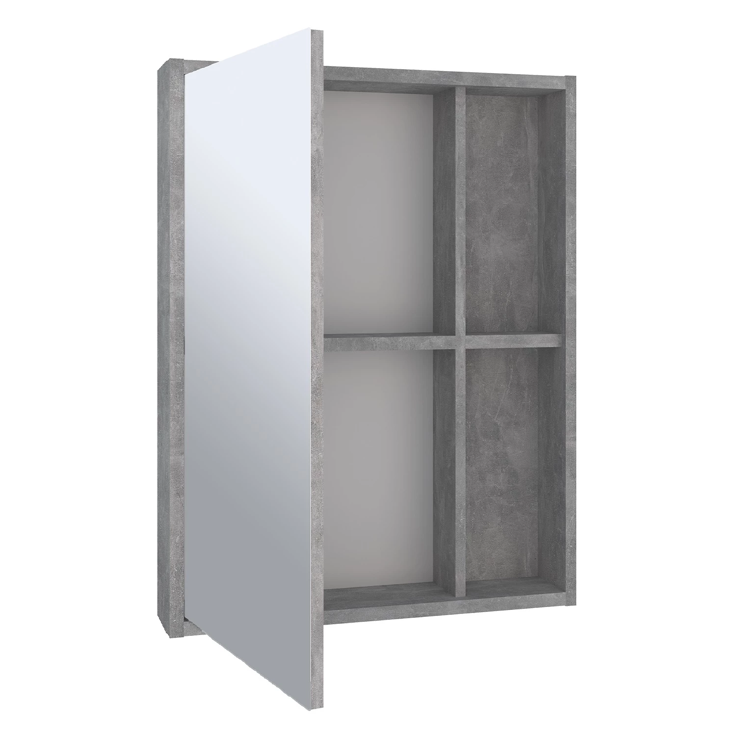 Зеркальный шкаф Runo серый бетон Эко 52 (00-00001184) - фото 2