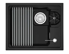 Кухонная мойка GRANULA KITCHEN SPACE RINZER кварц (5505RU, ЧЁРНЫЙ)