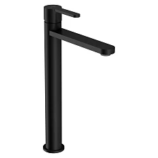 Смеситель для раковины CERSANIT OLIVA высокий однорычажный черный (68966)