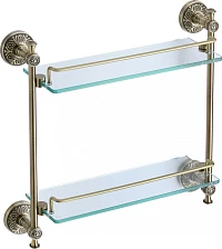 Полка прямая двойная (стеклянная) 40 см Savol 58с (S-005822C)