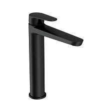 Смеситель для раковины CERSANIT LARA высокий однорычажный черный (68154)