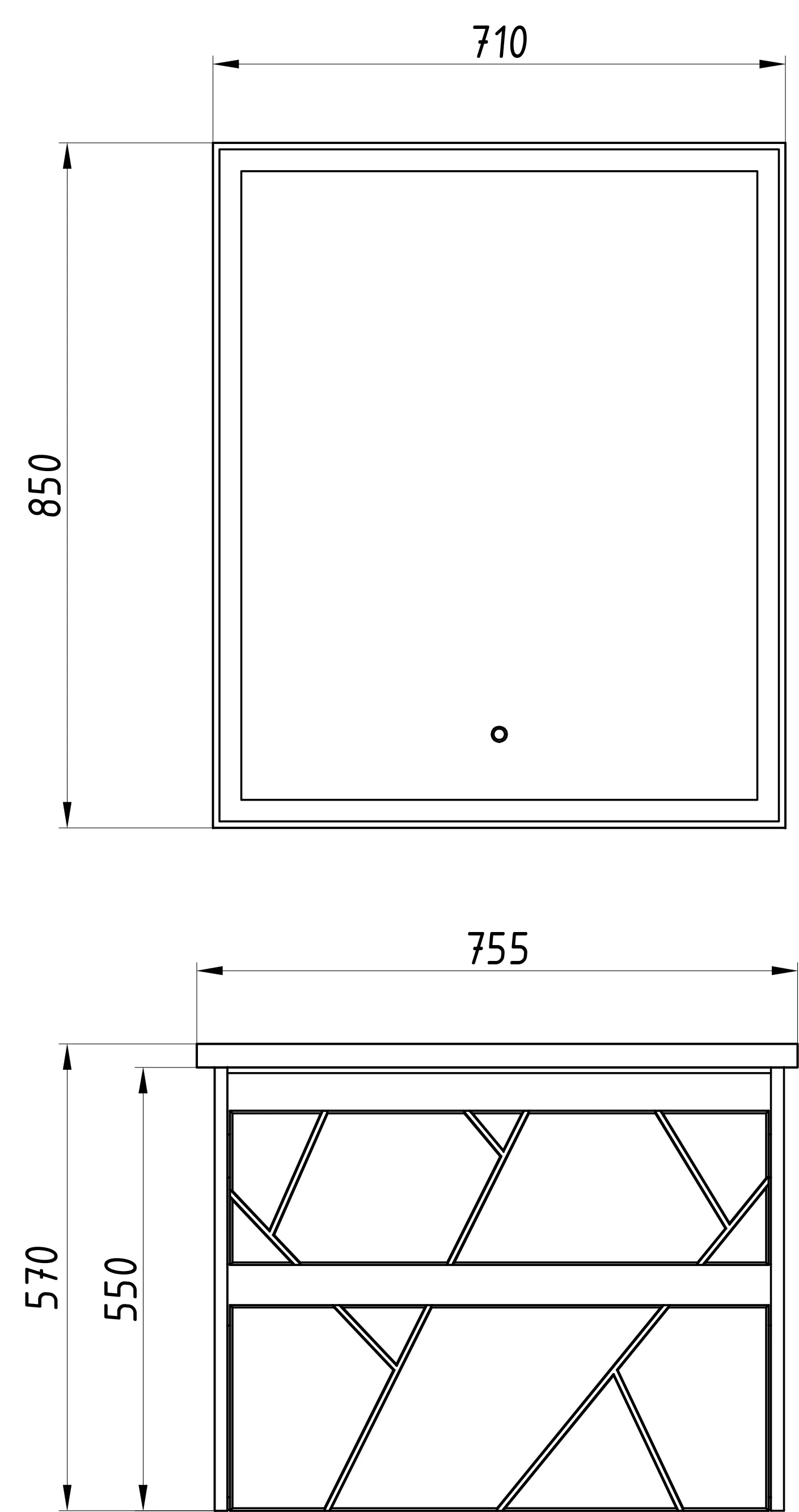 Зеркало ASB-Mebel Марика 70 (12224) - фото 3