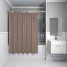 Штора для ванной, 200x180 см, Полиэстер, коричневый, IDDIS (BS03P18i11)