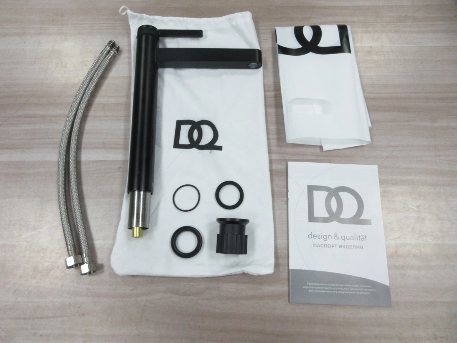 Смеситель для раковины высокий DQ Bonn черный (DA1702005) - фото 6