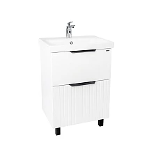 Тумба VIANT "Сицилия" 2 ящика белая 380x470x820 под раковину S-UM-MOD50/1 (MODUO 50) (VSIC50MDBEL-T2Y)