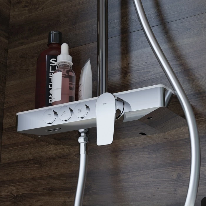 Смеситель для ванны с верхним душем IDDIS Shelfy (SHESB3Bi06) - фото 4