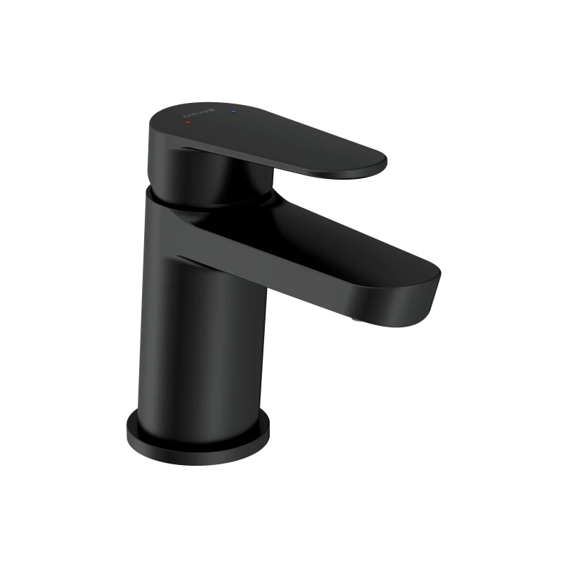 Смеситель для раковины CERSANIT LARA однорычажный черный (64969) - фото 1