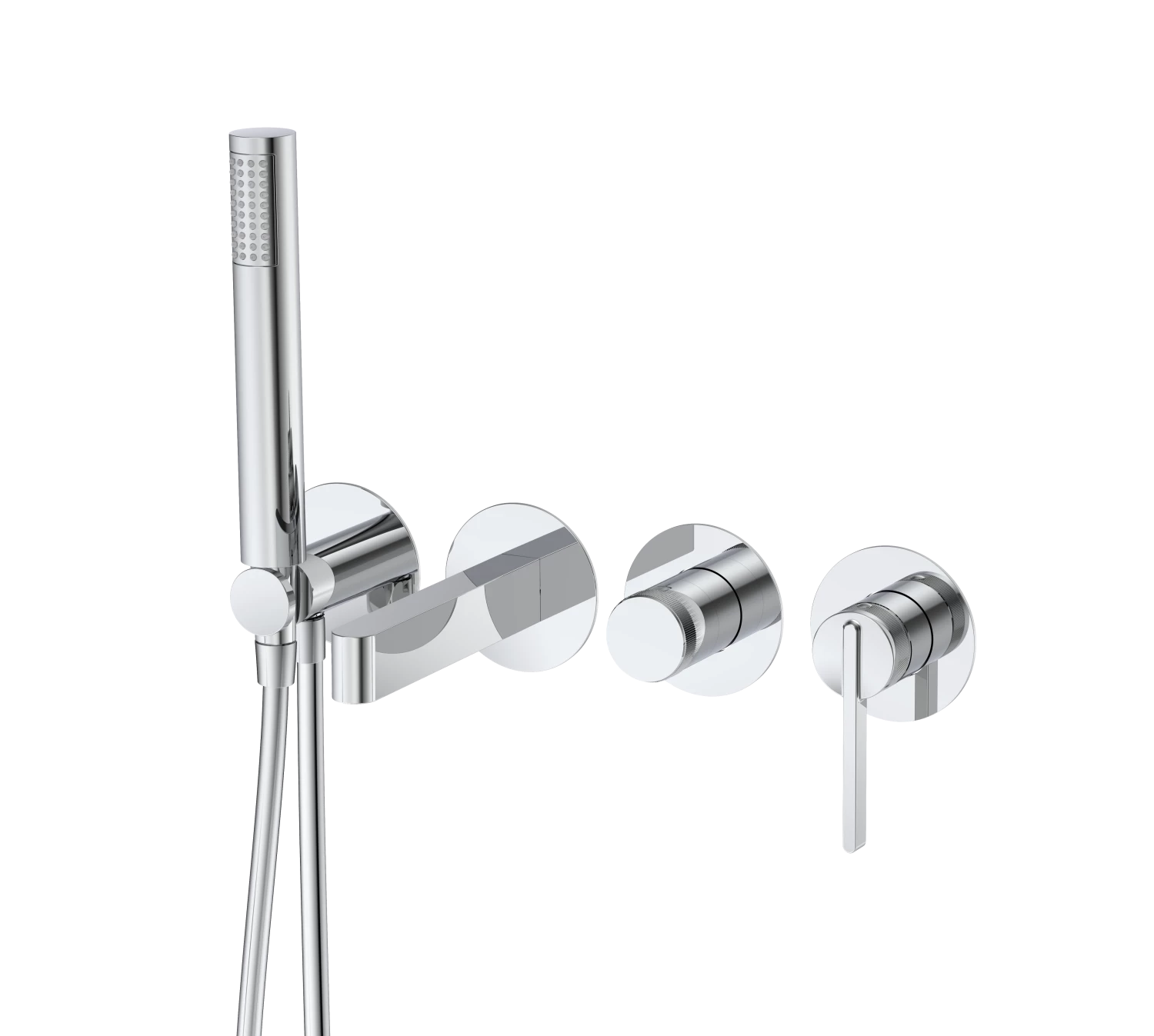 Смеситель для ванны настенный 4 отверстия DQ Bonn хром (DA1704801)