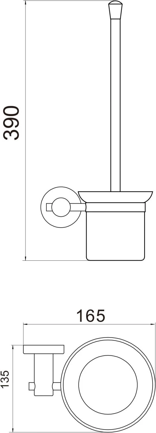 Туалетный ёршик с настенным держателем Savol (S-005694H) - фото 2