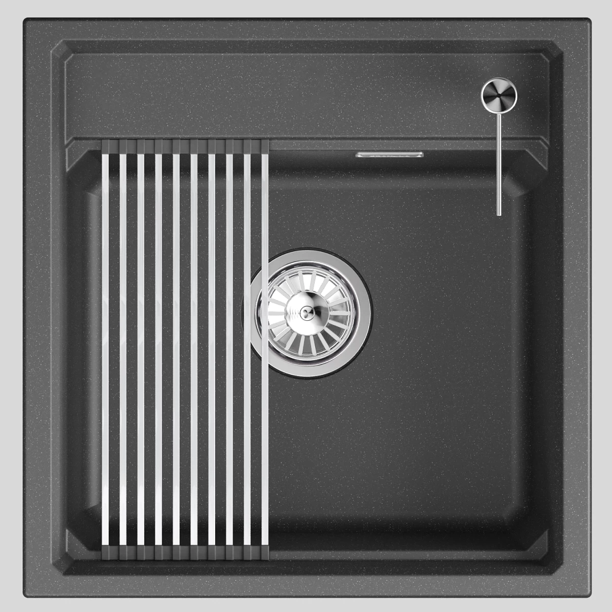 Кухонная мойка GRANULA кварц (5002i, ЧЁРНЫЙ) - фото 1