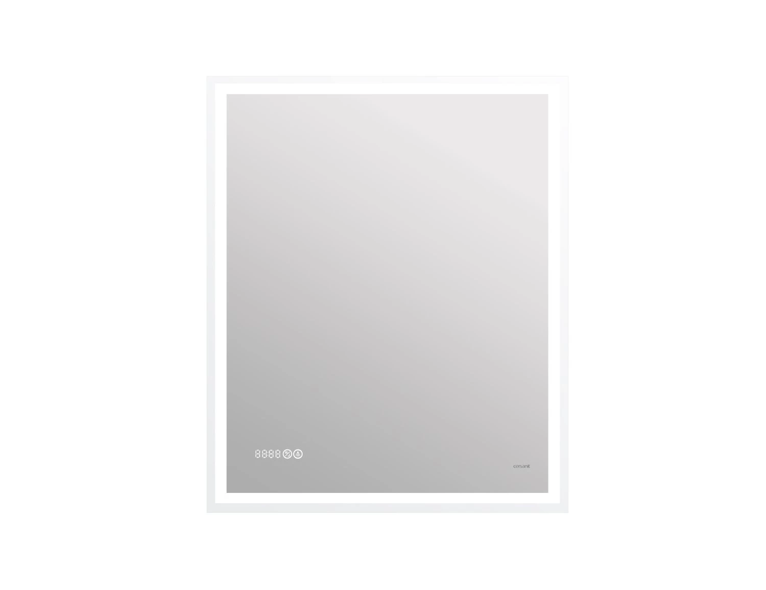 Зеркало Cersanit  LED 080 design pro 70x85 с подсветкой часы с антизапотеванием прямоугольное (KN-LU