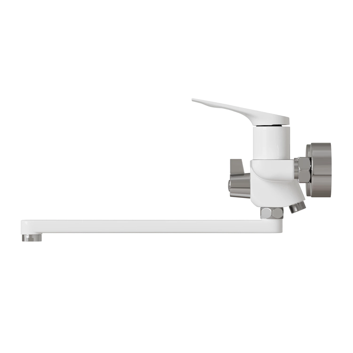 Смеситель для ванны и раковины MIXLINE ML41-02 "Swan White" 35k белый/хром (553910) Смеситель для ванны и раковины MIXLINE ML41-02 "Swan White" 35k белый/хром (553910) - фото 3