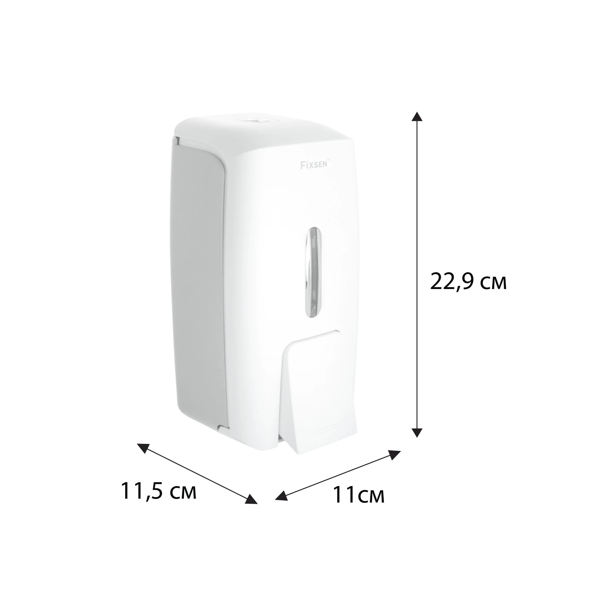 Дозатор для ж/м настенный 825мл Fixsen HOTEL пластик белый (FX-31012J) - фото 2
