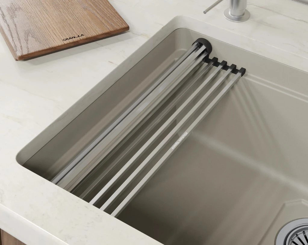 Кухонная мойка GRANULA KITCHEN SPACE RINZER кварц (5505RU, КРЕМАН) - фото 4
