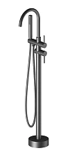 Смеситель напольный для ванны и душа Timo Saona черный (2300/03Y-CR)