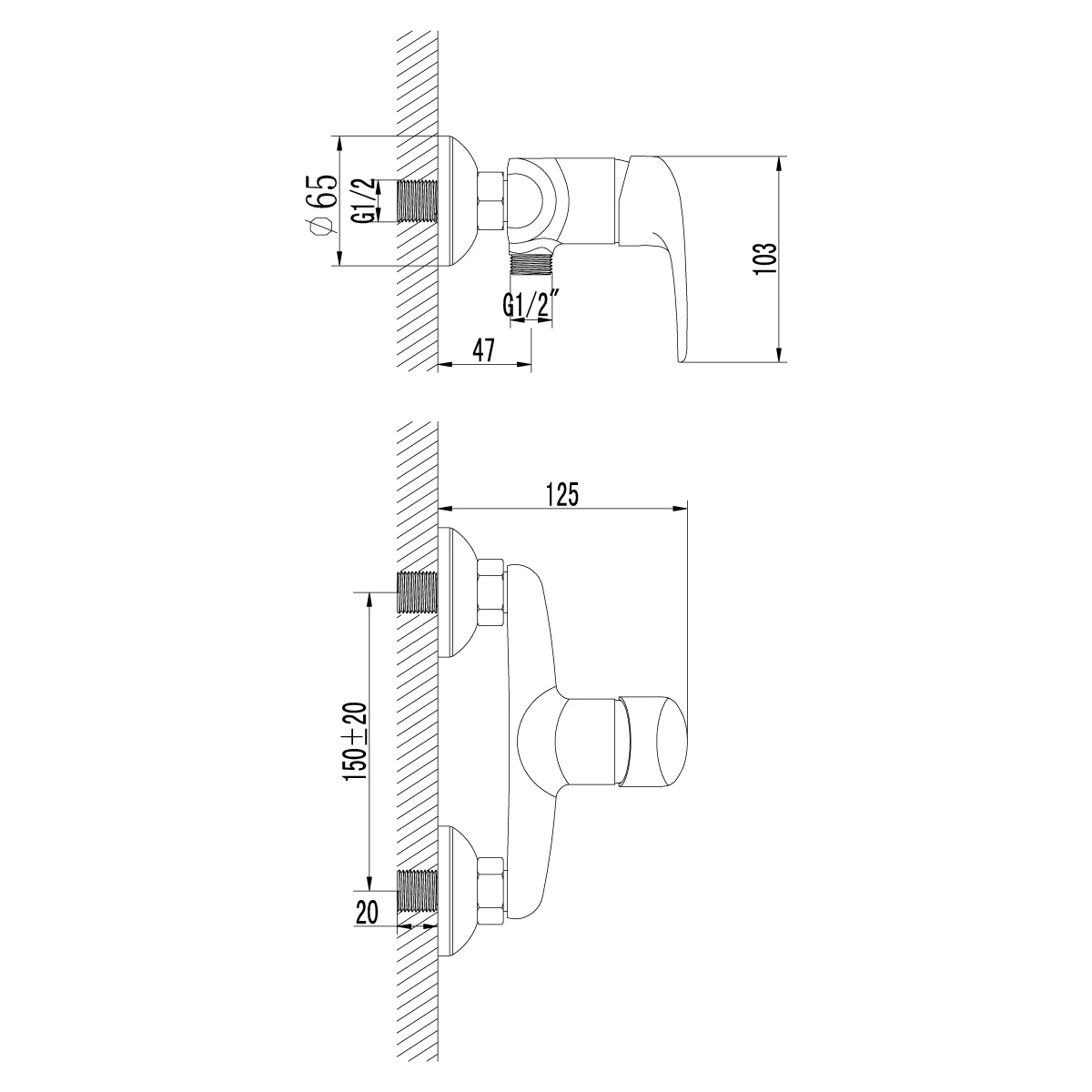 Смеситель для душа Lemark Pramen (LM3303C) Смеситель для душа Lemark Pramen (LM3303C) - фото 2
