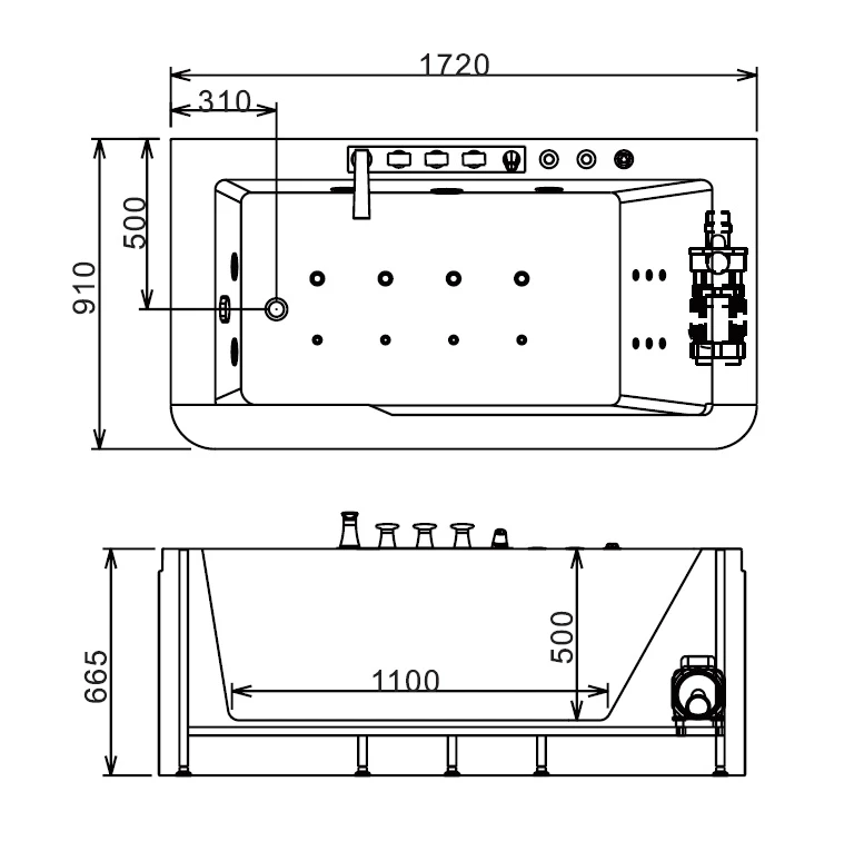 Акриловая ванна Gemy (G9225 K) Акриловая ванна Gemy (G9225 K) - фото 2