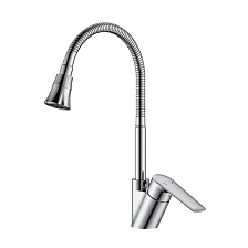 Смеситель DECOROOM DR27 для кухни с гибким поворотным изливом (DR27024)