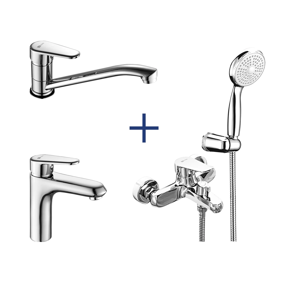 Комплект смесителей Lemark Point "3 в 1" (LM0381C) Комплект смесителей Lemark Point "3 в 1" (LM0381C) - фото 1