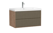 Тумба подвесная CERSANIT CLASSIC RIBBLE 80 коричневый под раковину S-UM-COM80/1-w (COMO 80) (69280)