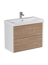 Тумба подвесная Velvex Gesso 80.2Y белый/дуб сонома под раковину 9696-80 (tp.GES.9696.80.2Y белый матовый/дуб сонома)